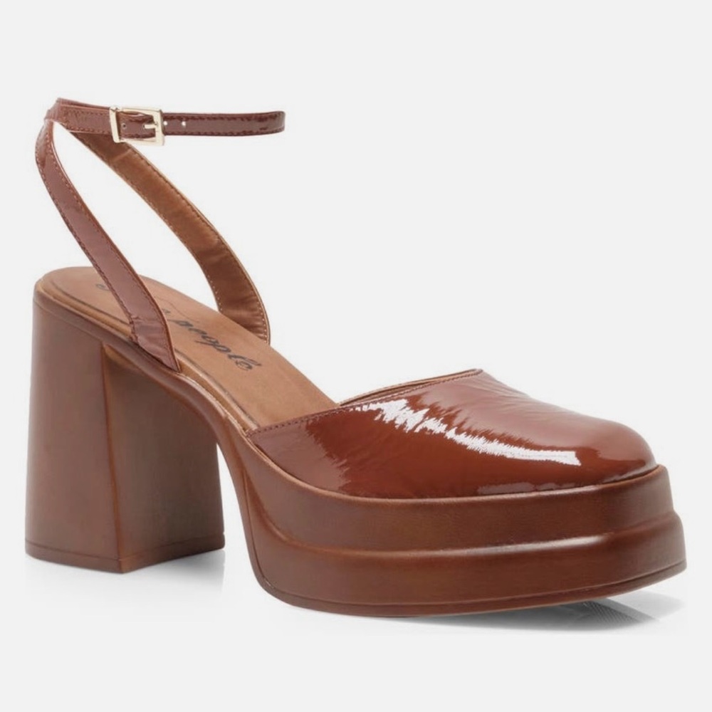 Double Stack Platform Mary Janes Heels